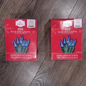100 mini blue Christmas lights / set of 2 / brand new